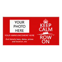 Keep Calm and Row On (choose any colour) Picture Card