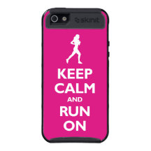 Keep Calm and Run On (hot pink)