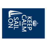 Keep Calm and Sail On - all colours Business Cards