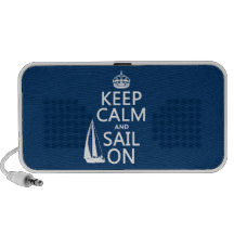 Keep Calm and Sail On - all colours Travelling Speaker