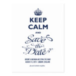 Keep Calm And Save The Date Funny Humour Photo Postcard