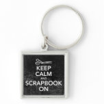Keep Calm and Scrapbook On Keychain 2, Inv. Black