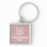 Keep Calm and Scrapbook On Keychain 2, Inv. Pink