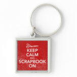 Keep Calm and Scrapbook On Keychain 2, Inv. Red