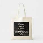 Keep Calm and Scrapbook On Tote 2, Inverted Black Bags