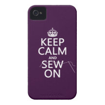 Keep Calm and Sew On (in all colours) iPhone 4 Cases