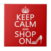 Keep Calm and Shop On - all colours Tile