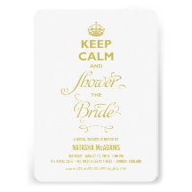 Keep Calm And Shower The Bride Funny Bridal Shower Cards