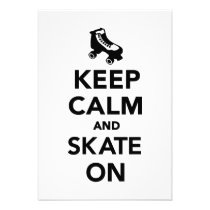 Keep calm and Skate on invitations