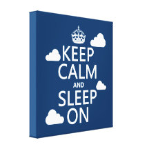 Keep Calm and Sleep On (customize colour) Canvas Prints