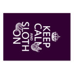 Keep Calm and Sloth On Business Card