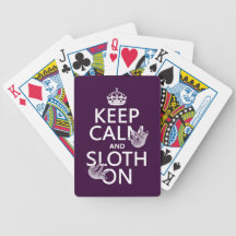 Keep Calm and Sloth On Card Deck