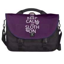 Keep Calm and Sloth On Laptop Commuter Bag