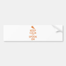 Keep Calm and Spook On Bumper Sticker