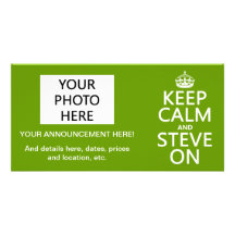 Keep Calm and Steve On (any color) Photo Cards
