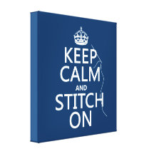 Keep Calm and Stitch On (all colours) Gallery Wrap Canvas