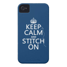 Keep Calm and Stitch On (all colours) iPhone 4 Case