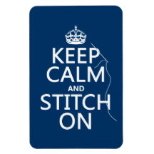 Keep Calm and Stitch On (all colours) Flexible Magnets