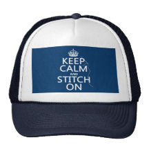 Keep Calm and Stitch On (all colours) Trucker Hats