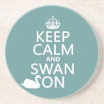 Keep Calm and Swan On - all colours Coasters