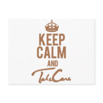   Keep Calm And Take Care Post Card