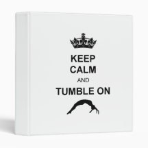 Keep calm and tumble gymnast binders
