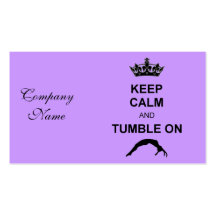 Keep calm and tumble gymnast business card template