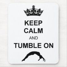 Keep calm and tumble gymnast mousepad