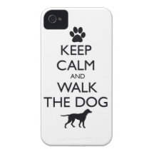 Keep Calm and walk the dog dogs pet pets cute walk Case-Mate iPhone 4 Case