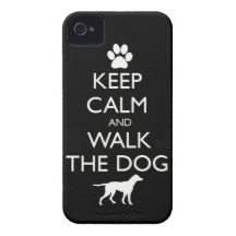 Keep Calm and walk the dog dogs pet pets cute walk iPhone 4 Covers