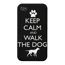 Keep Calm and walk the dog dogs pet pets cute walk iPhone 4 Covers
