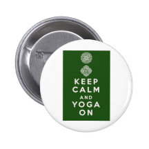 Keep Calm and Yoga On Button