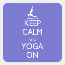 Keep Calm and Yoga On Stickers