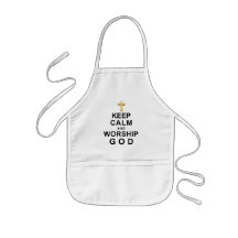 Keep Calm anf Worship God Aprons