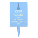 Keep Calm Bachelorette Party Cake Topper (Blue)