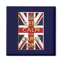 Keep Calm British flag Refrigerator Magnets