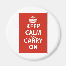 Keep Calm & Carry On Fridge Magnet