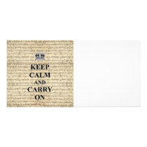 Keep Calm & Carry On Custom Photo Card