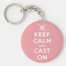 Keep Calm & Cast On Keyring Key Chain