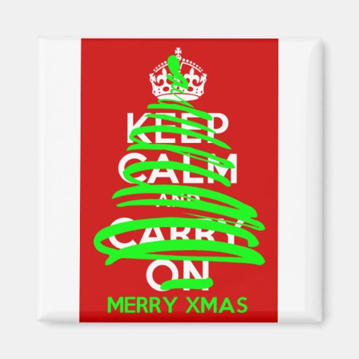 KEEP CALM Christmas Tree Grafitti Refrigerator Magnets