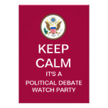 KEEP CALM Debate Watch Party Invitation