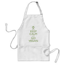 Keep Calm Go Vegan Apron