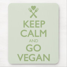 Keep Calm Go Vegan Mousepad