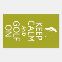 Keep Calm & Golf On custom colour stickers