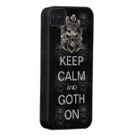 Keep Calm & Goth On Skulls iPhone 4 iPhone 4 Cover