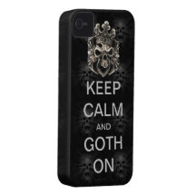 Keep Calm & Goth On Skulls iPhone 4 iPhone 4 Cover