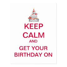 KEEP CALM Happy Birthday Postcard