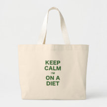 Keep Calm Im On a Diet Canvas Bag