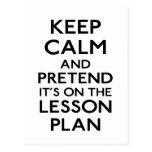 Keep Calm Lesson Plan Post Card