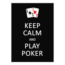 KEEP CALM & PLAY POKER invitation, customize